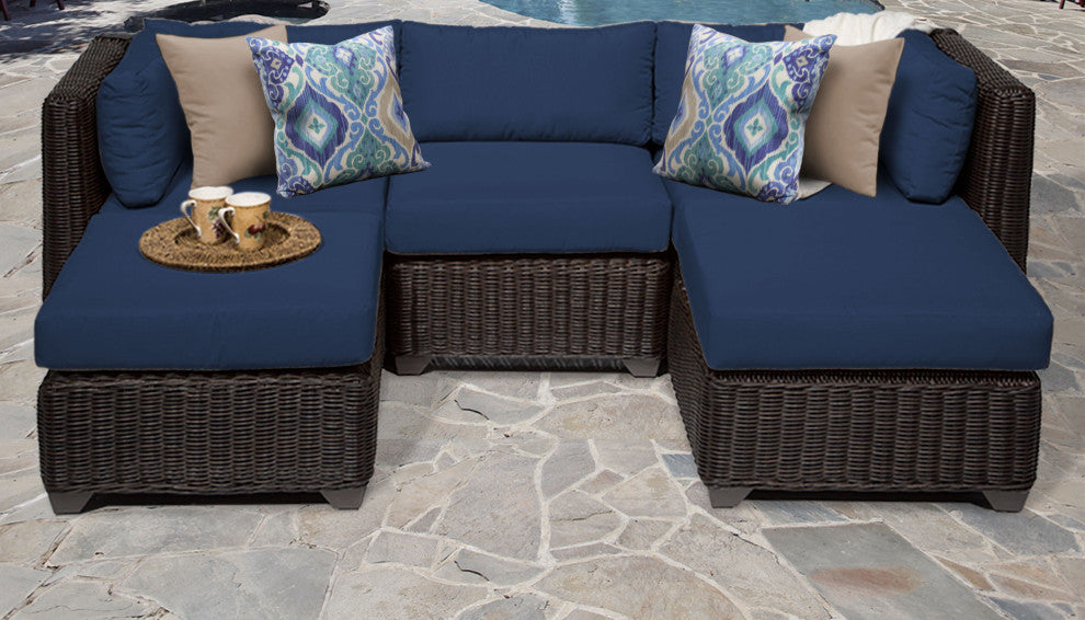 Venice 5 Piece Outdoor Wicker Patio Furniture Set 05a