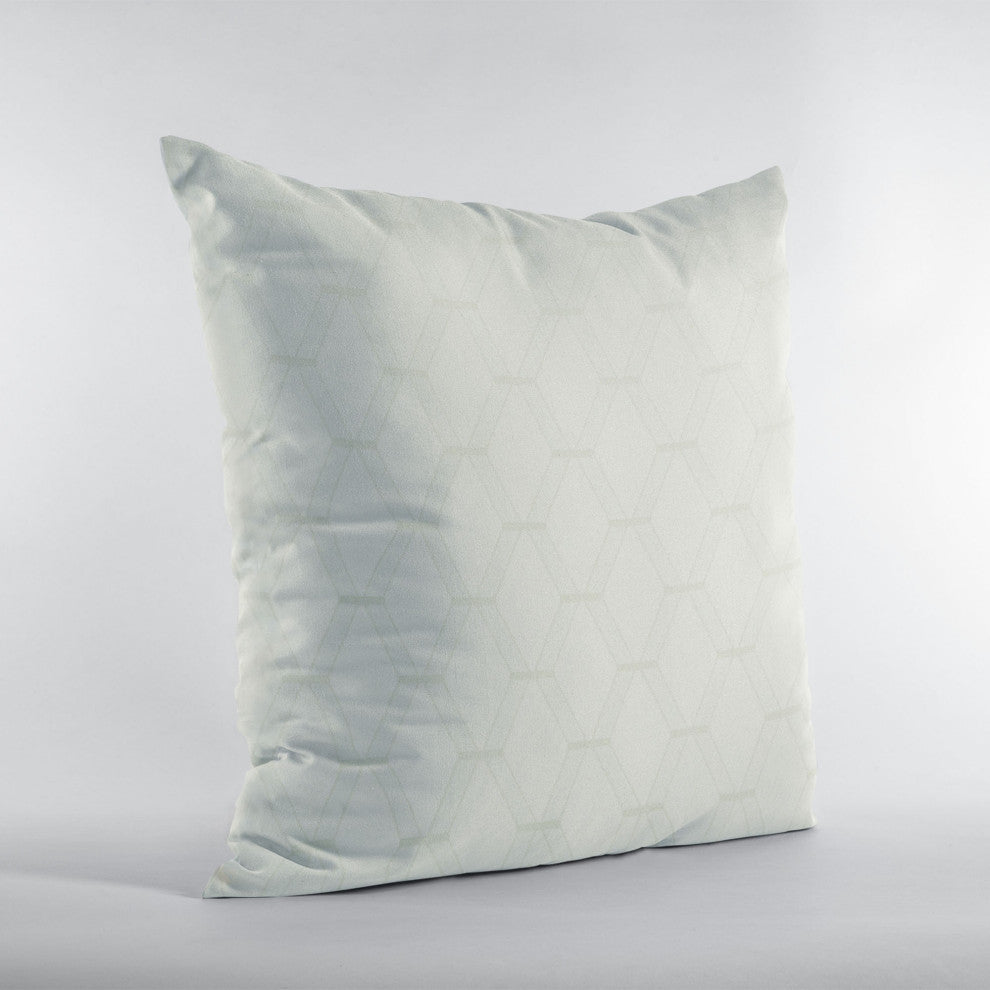 Vanilla Diamond Shiny Fabric With Embroidery Luxury Throw Pillow, Double Sided 2