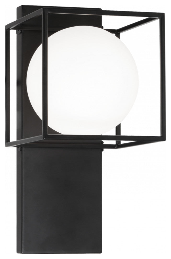 Matteo Lighting S03801BK One Light Wall Sconce, Black Finish