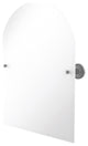 Frameless Arched Top Beveled Edge Tilt Mirror, Matte Gray