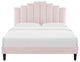 Elise King Performance Velvet Platform Bed-Pink