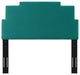 Headboard, Twin Size, Velvet, Teal Blue, Modern Contemporary, Bedroom Master