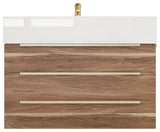 Madison 30" Wall Mounted Vanity with Reinforced Acrylic Sink, White Oak