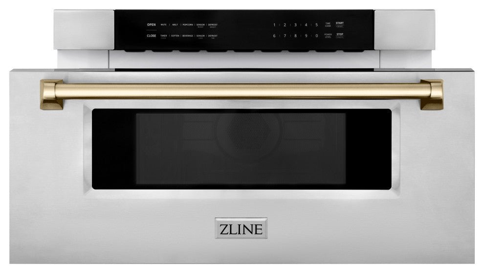Autograph Edition Microwave Drawer, Stainless Steel and Gold, MWDZ-30-G