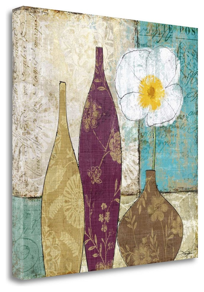 "Le Pavot Blanc" By Keith Mallett, Giclee Print on Gallery Wrap Canvas