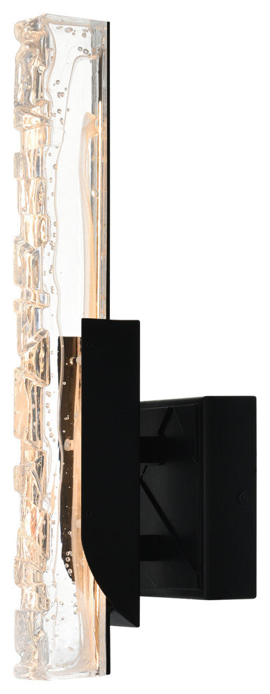 Valira Integrated LED Wall Light, Black, 5"