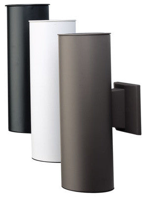 NICOR 50132BK 15 inch Black Wall Mount Cylindar Sconce