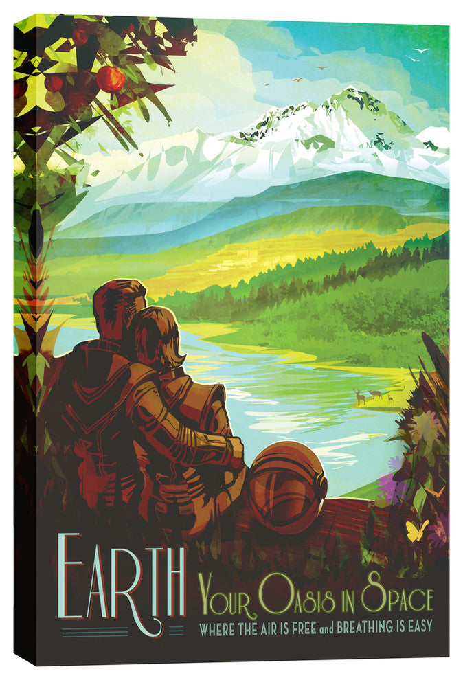Epic Graffiti "Visions of the Future: Earth" Giclee Canvas Wall Art, 40"x60"