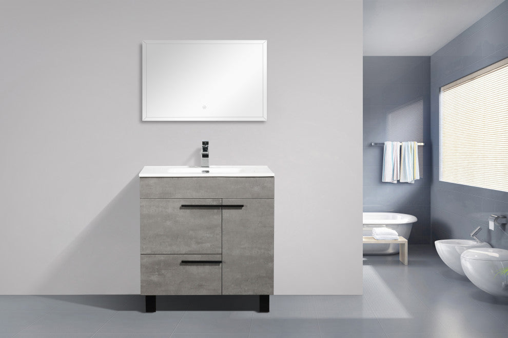 Alma Gill Freestanding Vanity With One Porcelain sink, 32"