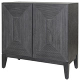 Covey Cabinet 2 Doors, Brushstroke Black