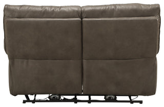 ACME Harumi Loveseat, Power Motion, Gray Leather-Aire