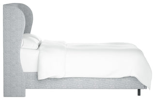 Bradwell Full Tufted Curved Wingback Bed, Zuma Pumice