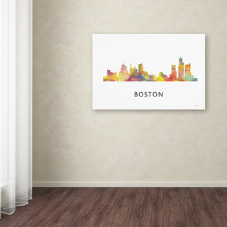 'Boston Mas. Skyline Wb-1' Canvas Art, 24x16