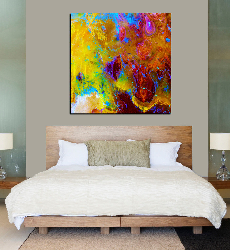 Epic Graffiti "Earth As Art: Land of Terror" Giclee Canvas Wall Art, 37"x37"
