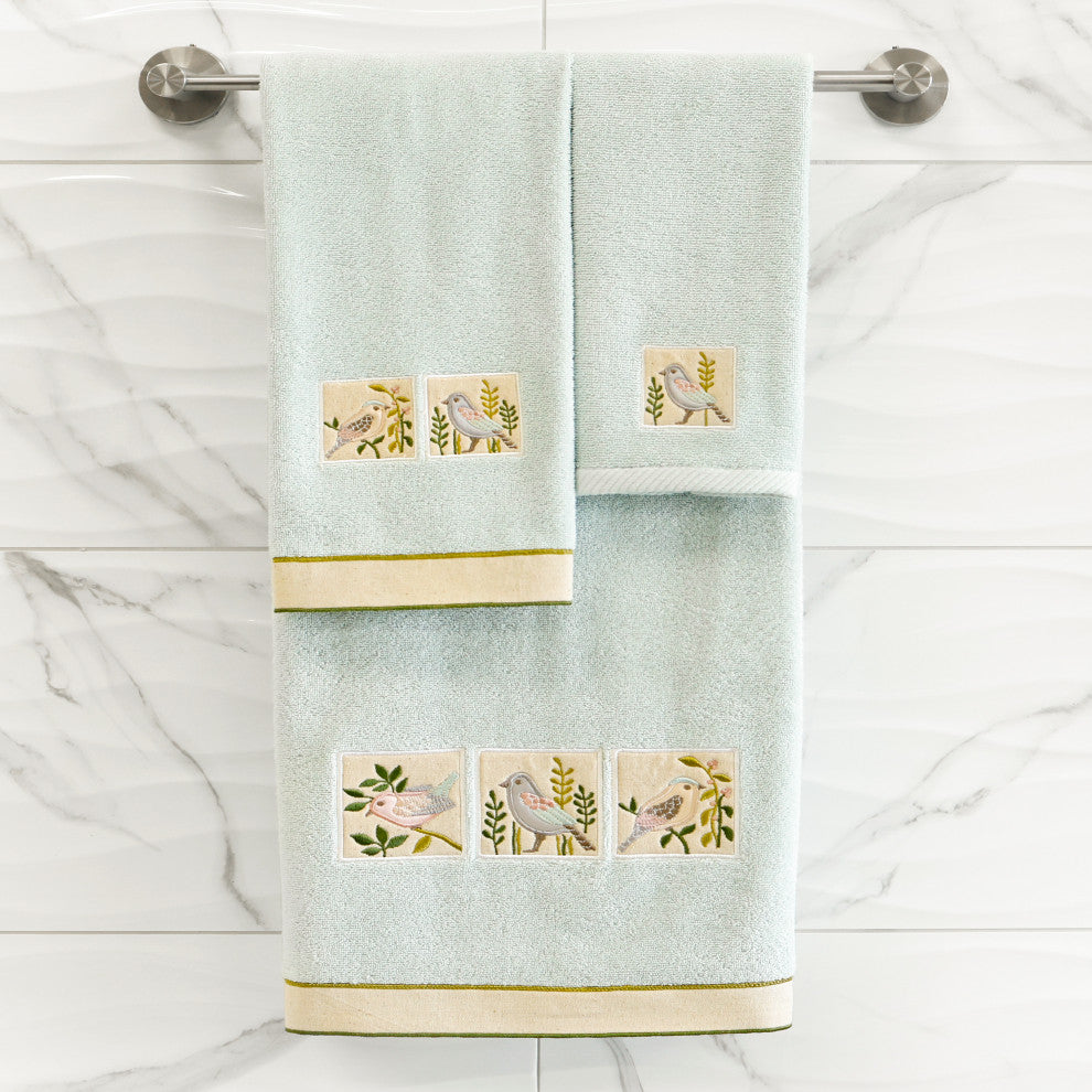Linum Home Textiles 100% Turkish Cotton BELINDA 2PC Emb Fingertip Towel Set