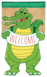 Alligator Welcome Flag, Garden