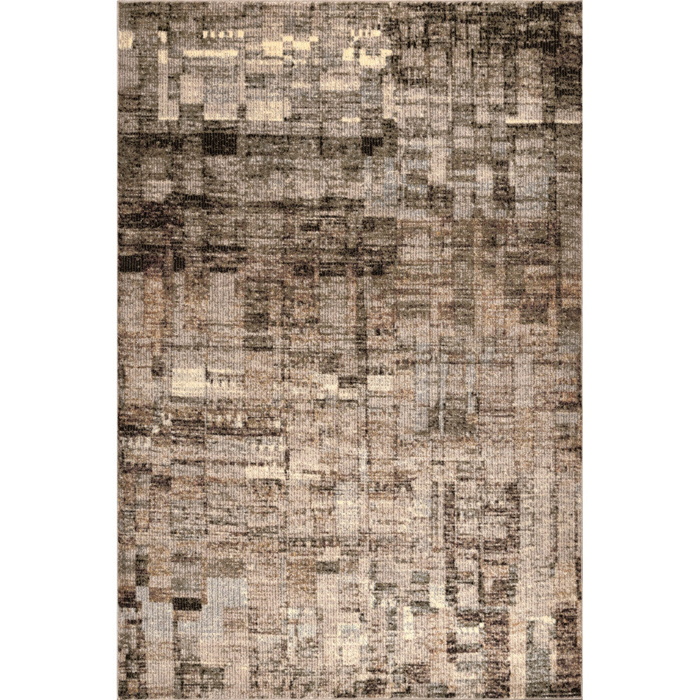 Nuloom Contemporary Abstract Lilly Rug, Brown 4' x 6'