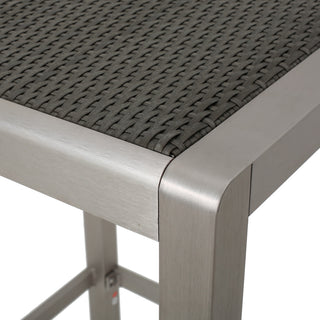 GDF Studio Capral Outdoor Gray Alumnimum Bar Table