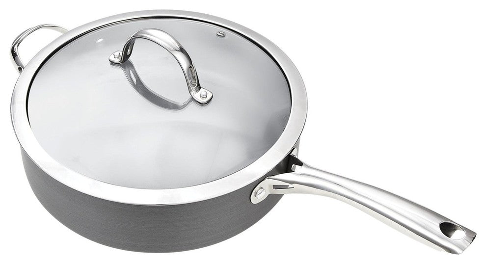 Cooks Standard 5Qt Hard Anodize Premium Grade Nonstick Saute Pan With Cover, 11"