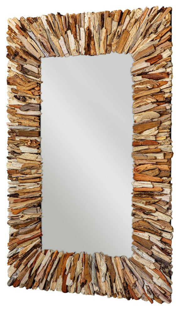 Uttermost Teak Branch Rectangular Mirror 09783