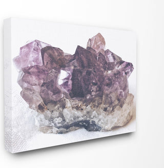 Amethyst On Subtle Linen Photograph Oversized Stretched Canvas Wall Art, 24"x30"