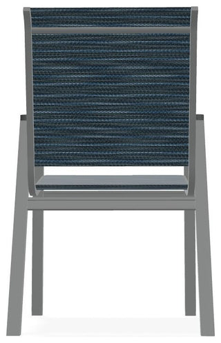 Bazza Sling Stackable Outdoor Dining Chair, Nimbus Ocean/Graphite