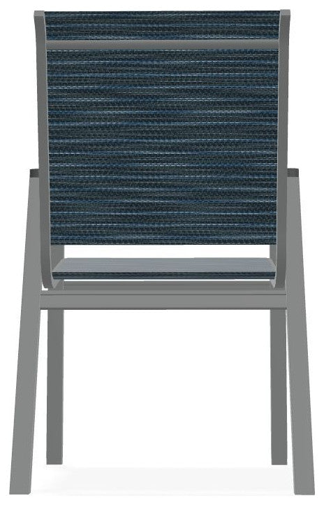 Bazza Sling Stackable Outdoor Dining Chair, Nimbus Ocean/Graphite