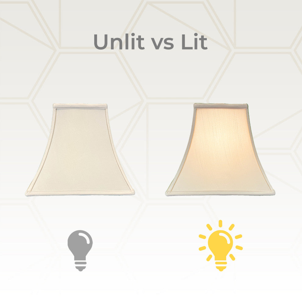 Royal Designs Square Bell Lamp Shade, Beige, 6x12x10.5, Single
