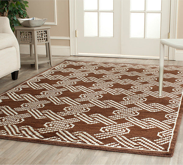 Safavieh Mosaic Mos156A Brown, Creme Area Rug