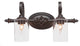 Elegante 2-Light Bath Bar, Clear Bubble