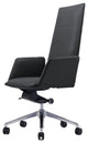 Benzara BM279511 Modern Office Chair, Knee Tilt, Sleek Tall Back, Black