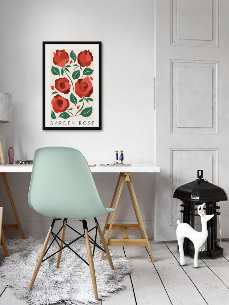 "Garden Rose" Framed Painting Print, 24x36