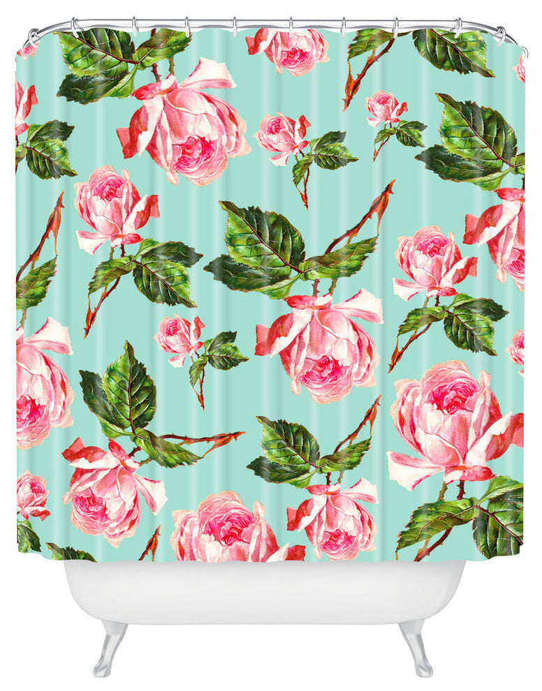 Deny Designs Allyson Johnson Prettiest Roses Shower Curtain