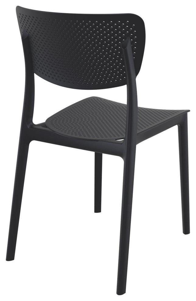 Lucy Outdoor Dining Chair, Set of 2, Black