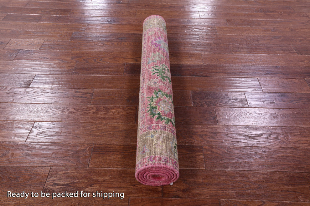 4' 0" X 6' 2" Turkish Oushak Hand Knotted Wool Rug - Q15333