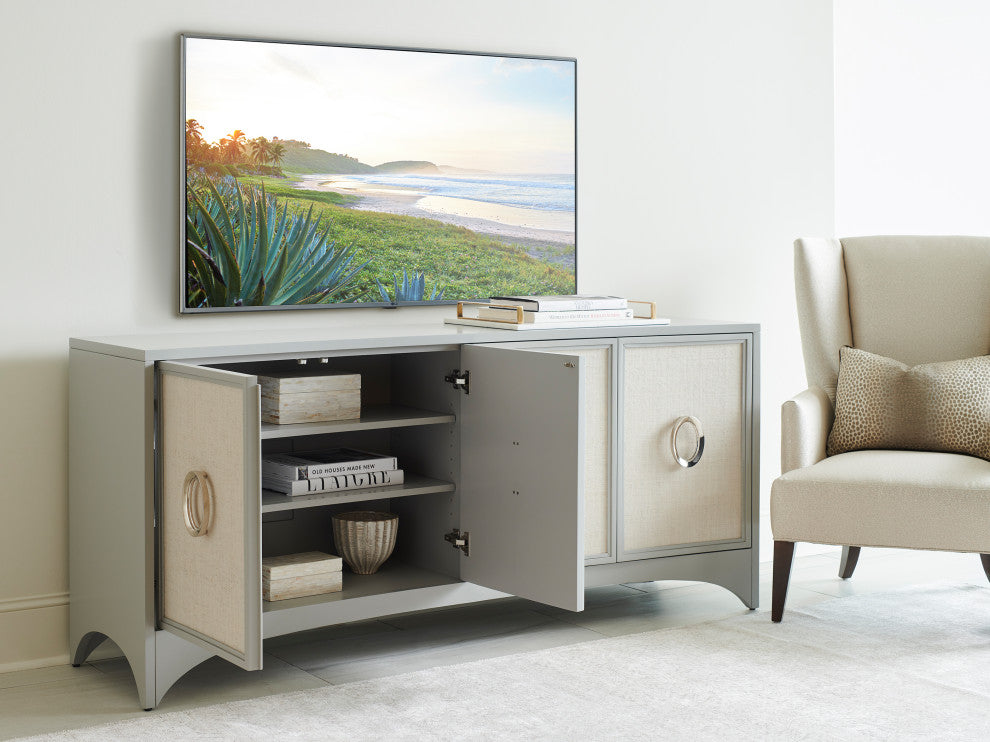Newbury Park Raffia Media Console
