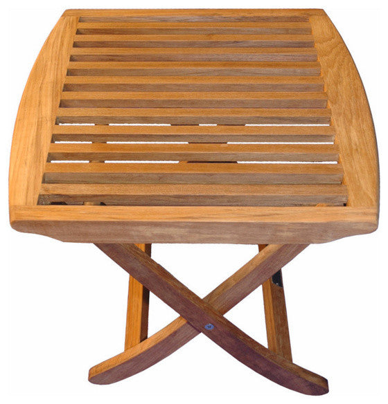 Teak Salisbury, Foot Stool End Table