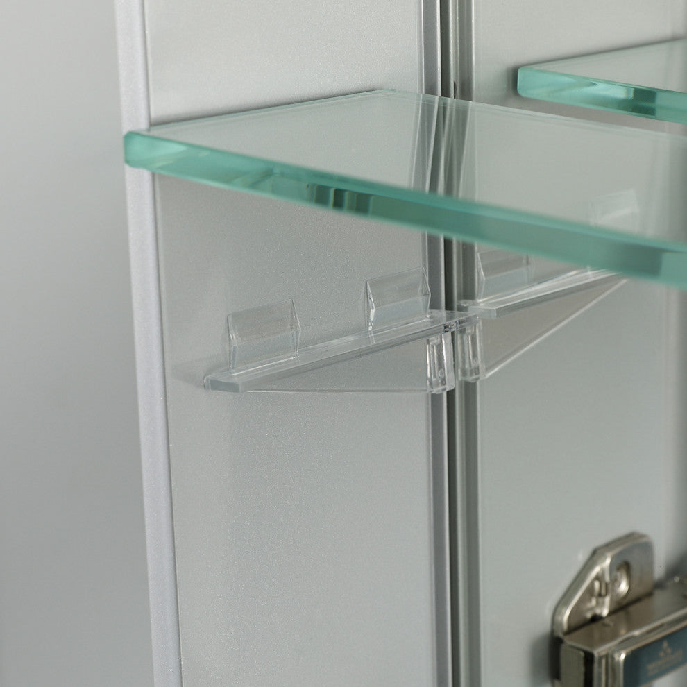 Aluminum Bathroom Medicine Cabinet, Recess Or Surface Mount, 30"x26"