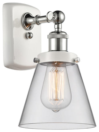 Innovations 916-1W-WPC-G62 1-Light Sconce, White, Polished Chrome