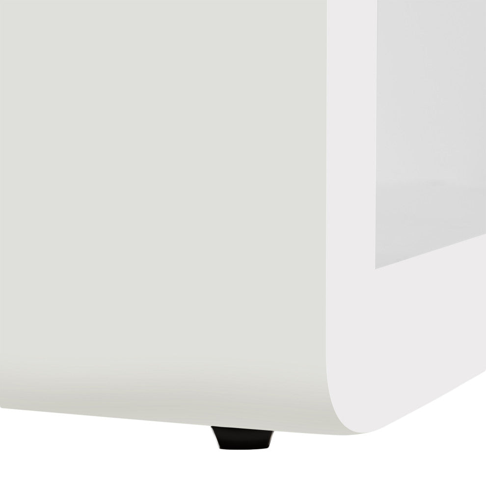 Langham Night Stand, White, Small