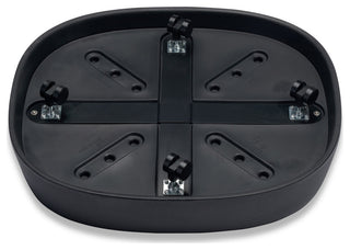 Pebble  Modern Plant Caddy with Hidden Wheels, Caviar Black, Small