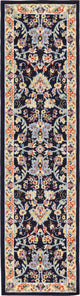 Unique Loom Navy Blue Washington Sialk Hill 2' 2 x 8' 2 Runner Rug