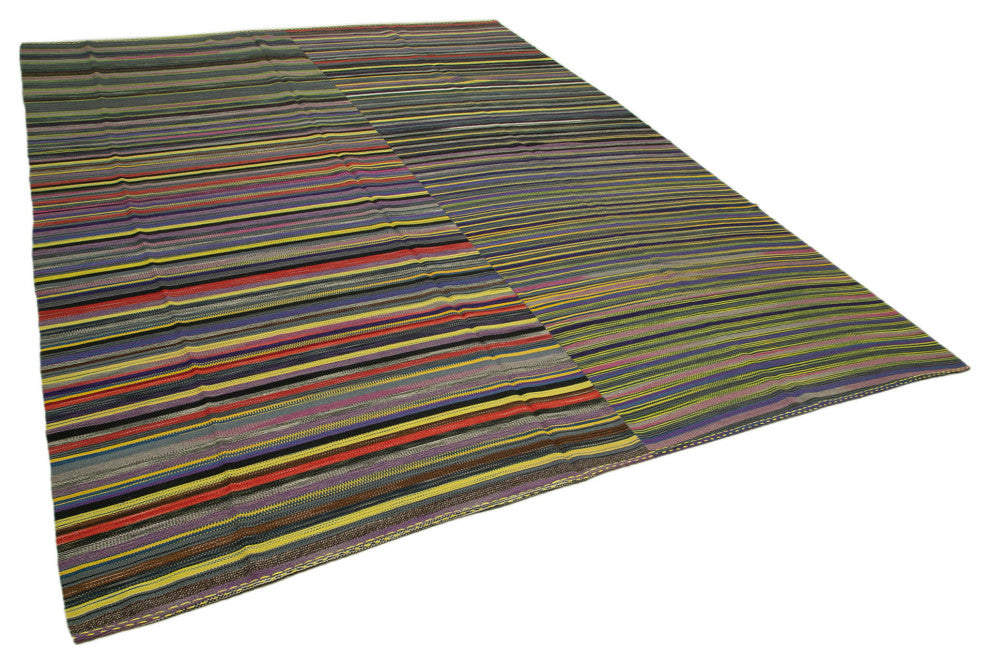 Rug N Carpet - Handmade Turkish 11' 11'' x 15' 7'' Modern Design Wool Kilim Rug