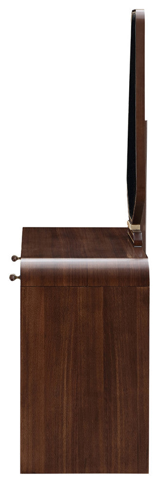 Houston Vanity With Mirror, Walnut