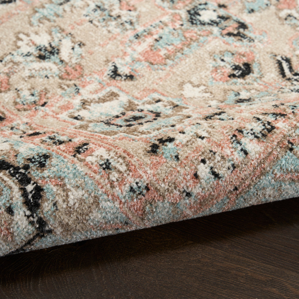 Nourison Washable Decor 9' x 12' Peach Vintage Indoor Rug