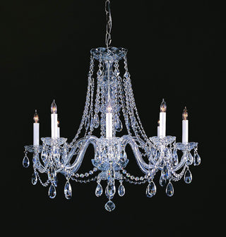 Crystorama 1138-CH-CL-MWP, 8-Light Chandelier, Polished Chrome