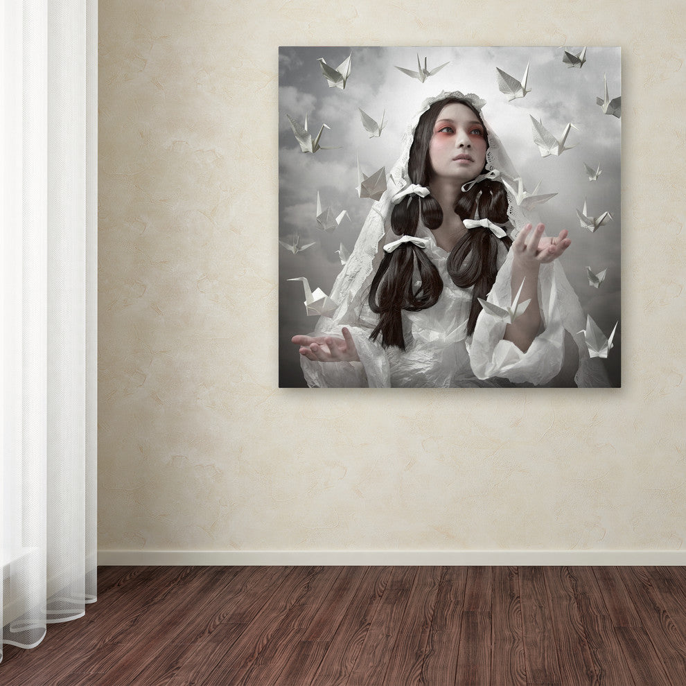 Kiyo Murakami 'Goddess Of Origami' Canvas Art, 14x14