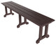 WestinTrends 65" Trestle Poly Lumber Outdoor Patio Accent Bench, Picnic Bench, Dark Brown