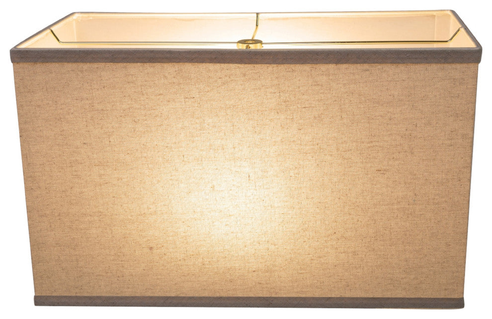 Aspen Creative 36004 Rectangular Hardback Shaped Spider Lamp Shade in Light Grey