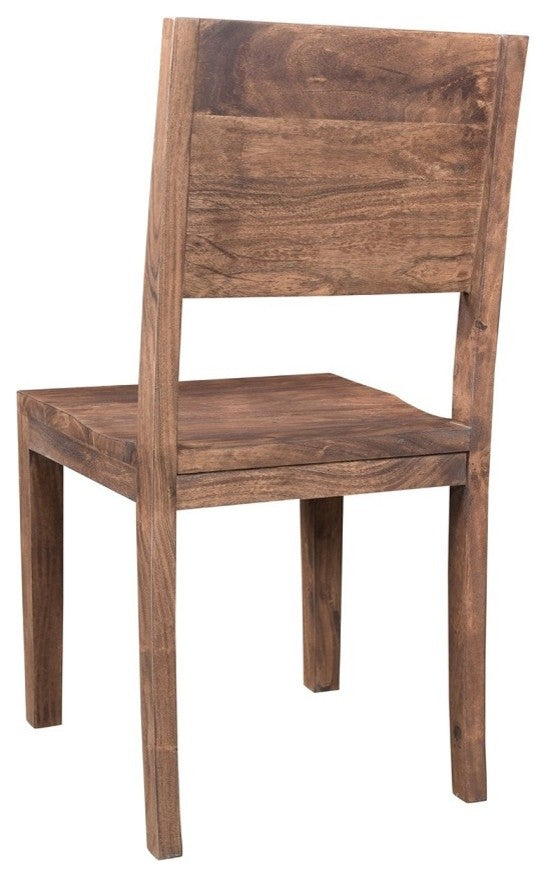 Simple Acacia Wood Dining Chair - Set of 2